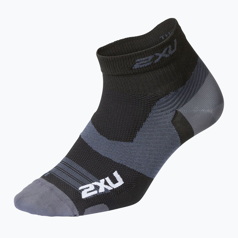 Skarpety do biegania 2XU Vectr Ultralight 1/4 Crew black/titanium