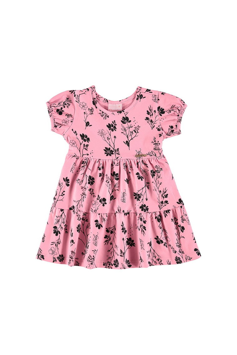 Różowa sukienka niemowlęca w kwiaty
