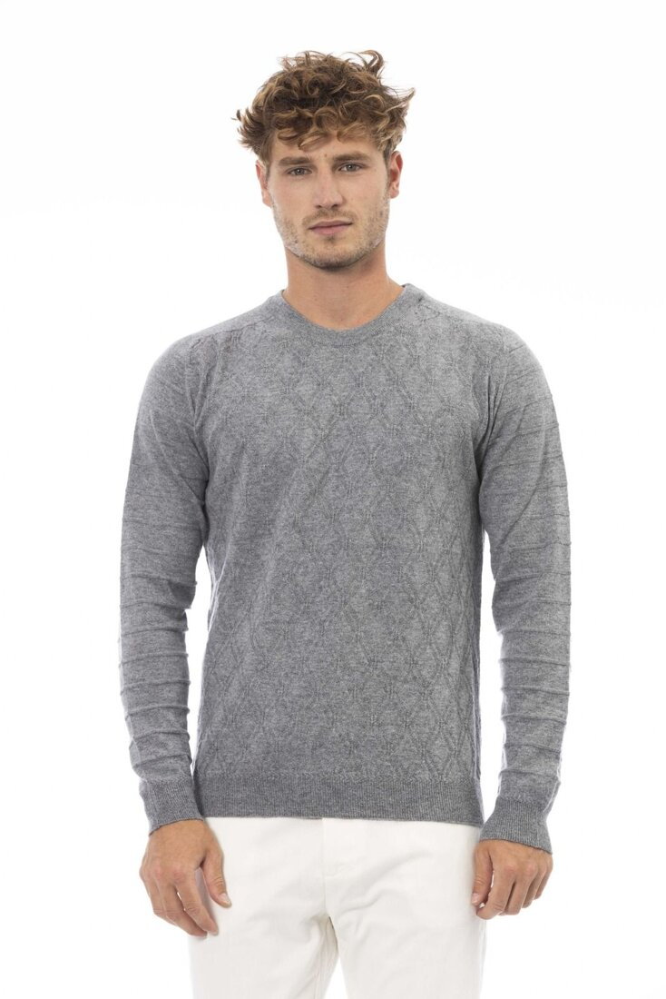 Swetry marki Alpha Studio model AU01C kolor Szary. Odzież męska. Sezon: