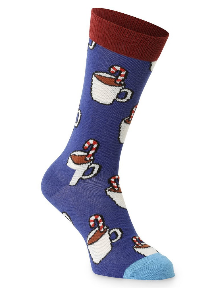 Happy Socks - skarpety z drobnej dzianiny, niebieski|wielokolorowy