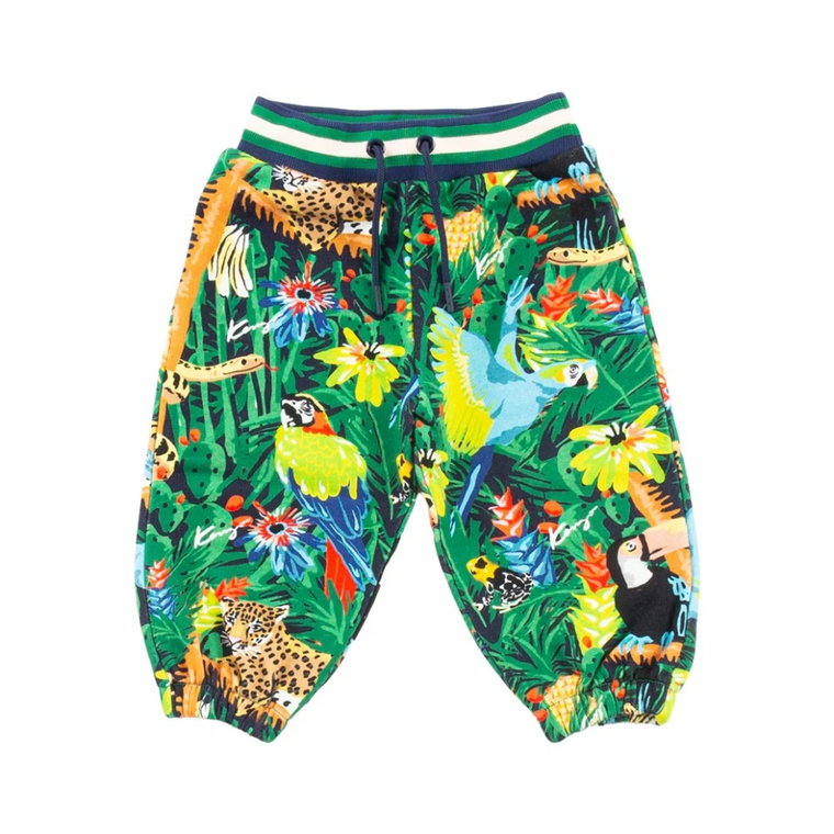 Spodnie dresowe w tropikalnym stylu dla chłopców Kenzo