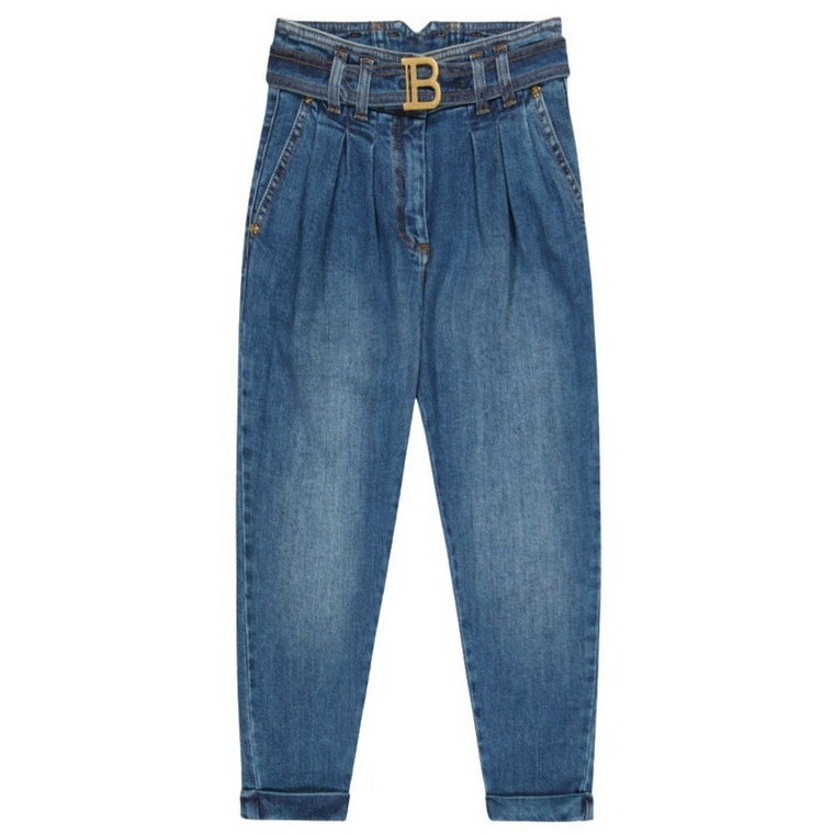 Stylowe Niebieskie Jeansy dla Chłopców Balmain
