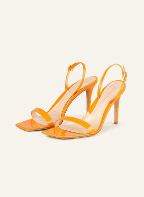 Gianvito Rossi Sandały Na Obcasie Vernice orange