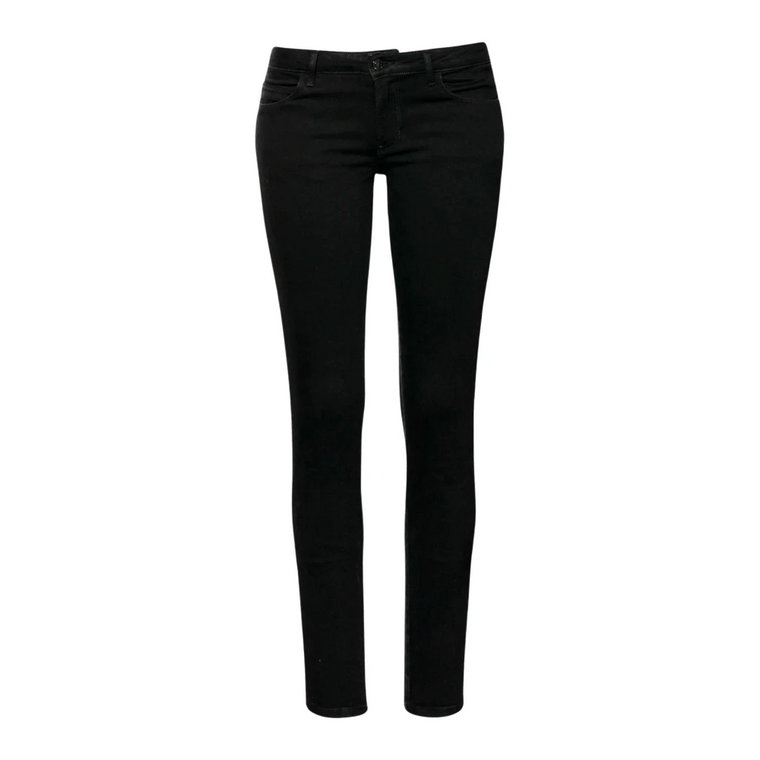 Czarne Skinny Patched Jeans Guess