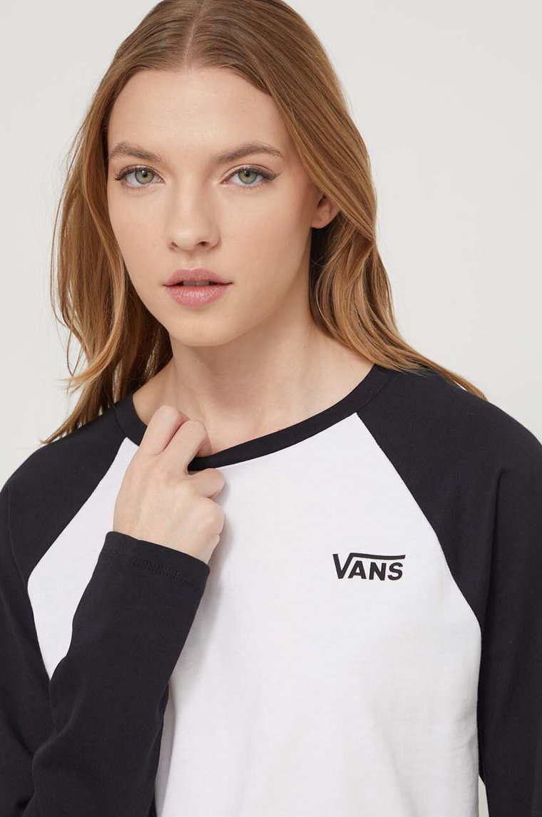 Vans longsleeve bawełniany kolor biały