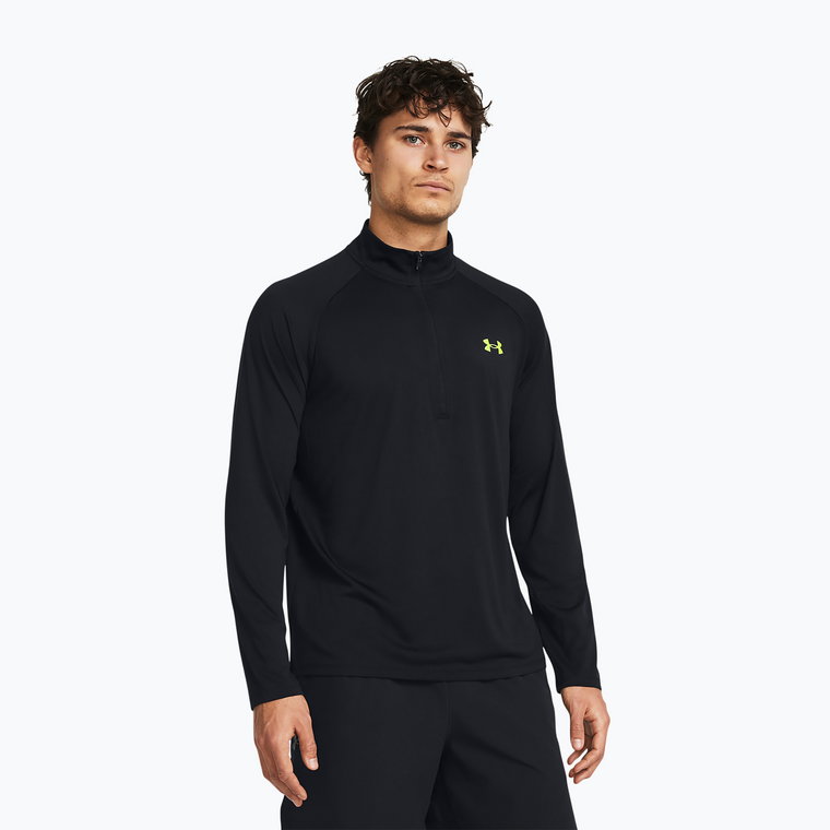 Bluza męska Under Armour Tech 2.0 1/2 Zip black/high vis yellow