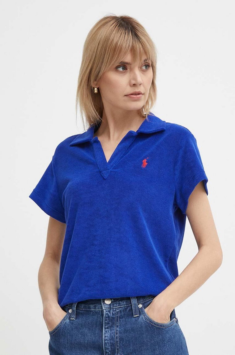 Polo Ralph Lauren polo damski kolor niebieski 211936221