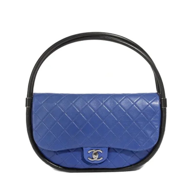 Używana Niebieska Skórzana Torba Chanel Chanel Vintage