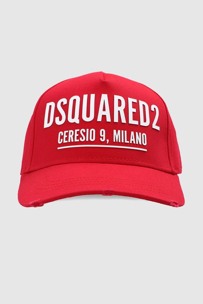 DSQUARED2 Czerwona czapka z daszkiem ceresio 9