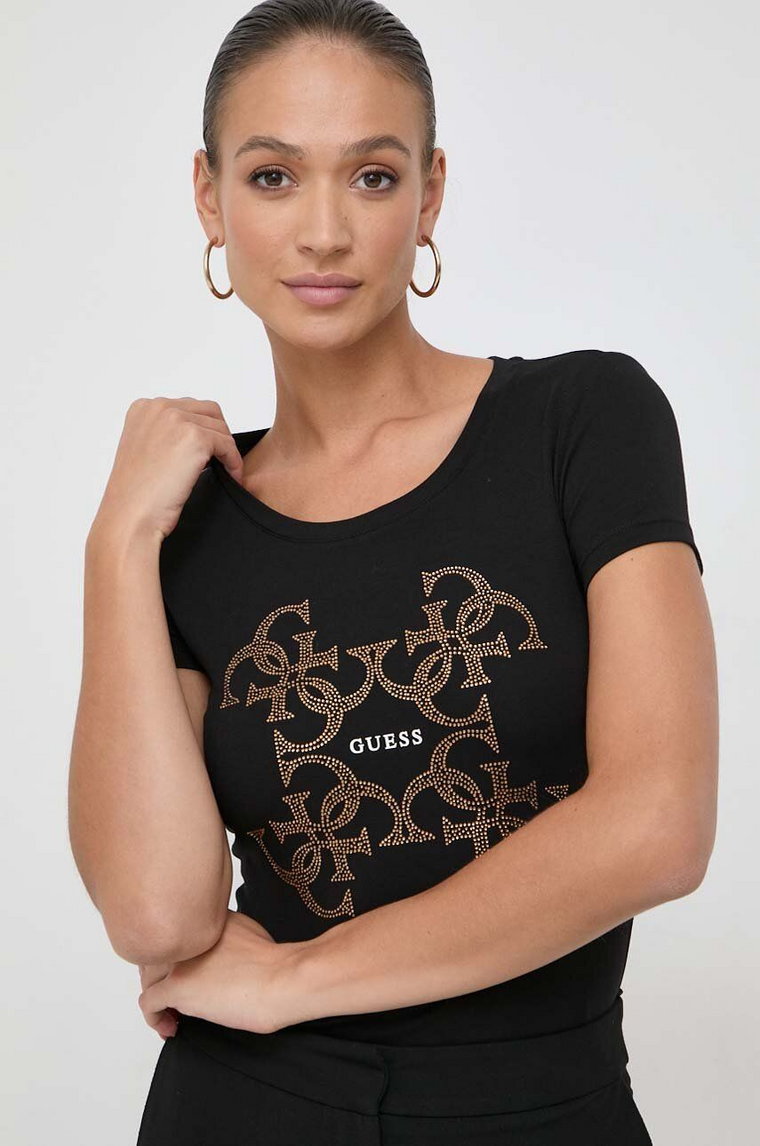 Guess t-shirt damski kolor czarny W4RI35 J1314