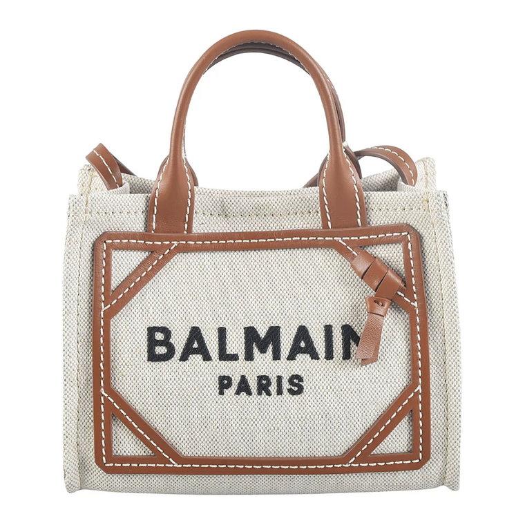 Naturel Marron Shopper Torba Balmain