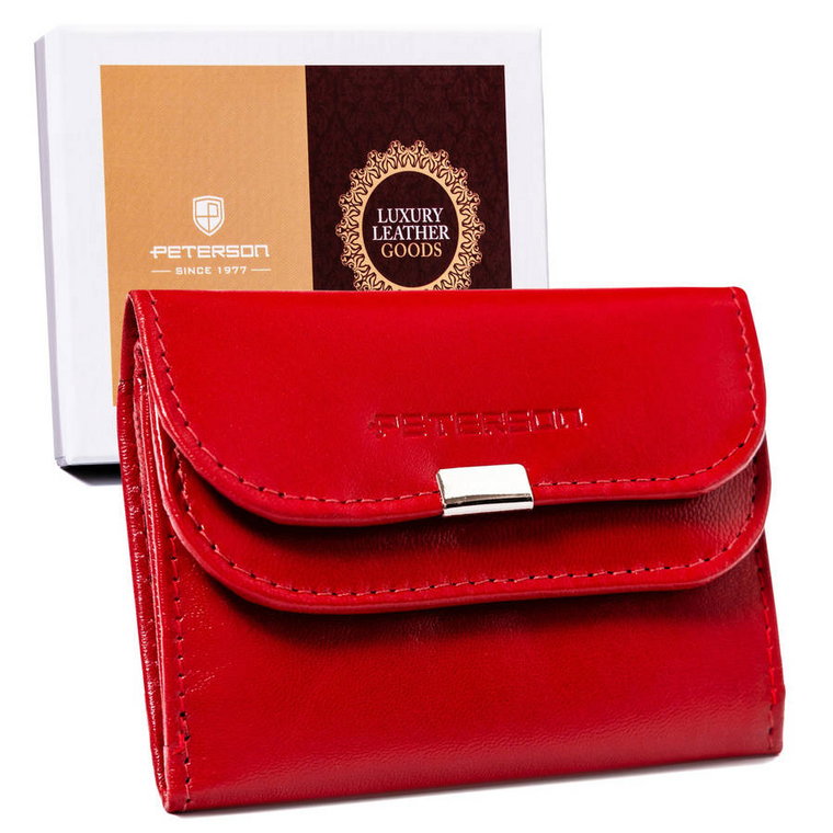 Mały portfel damski na gotówkę czerwony
