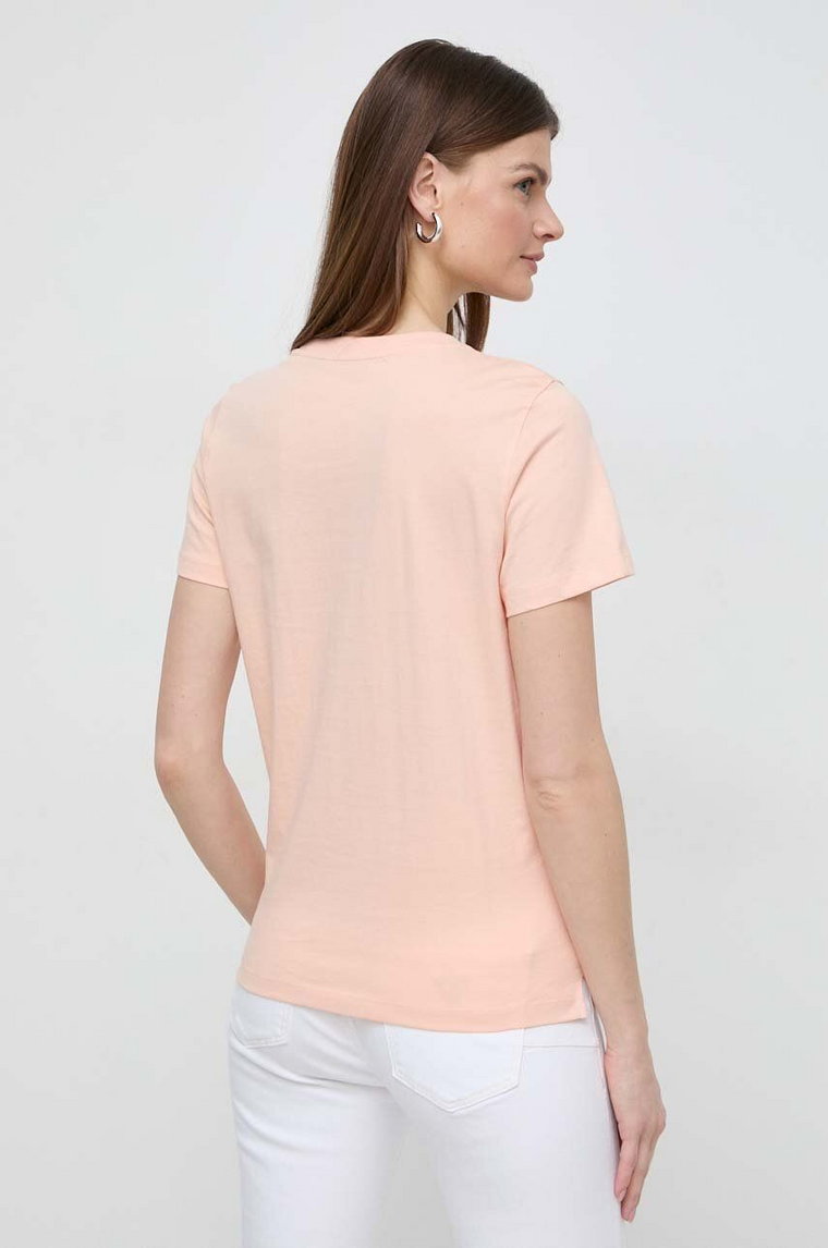 Guess t-shirt bawełniany COLLAGE damski kolor pomarańczowy W4GI17 I3Z14
