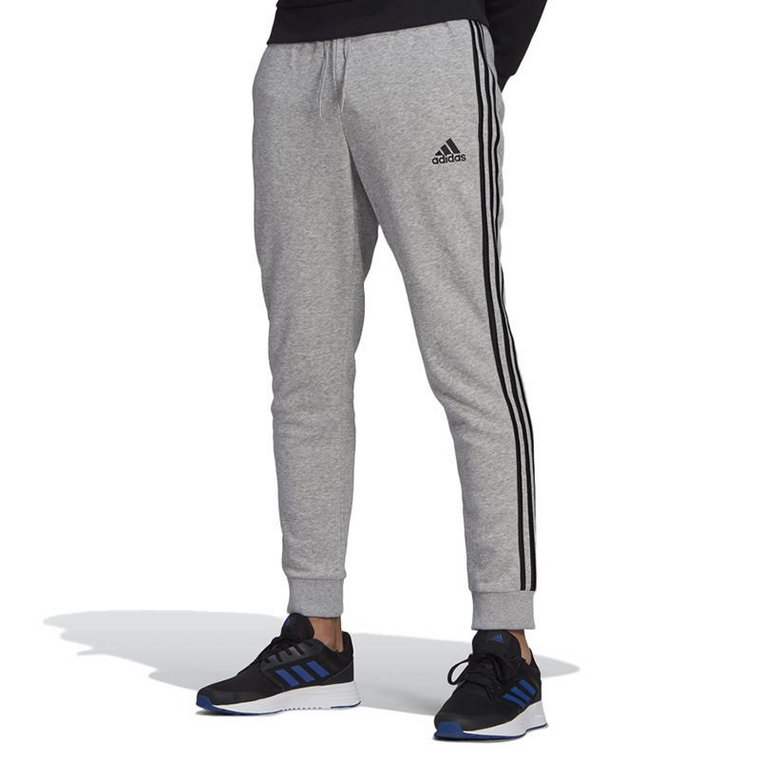 Spodnie adidas Essentials French Terry Tapered Cuff 3-Stripes Pants GK8824 - szare