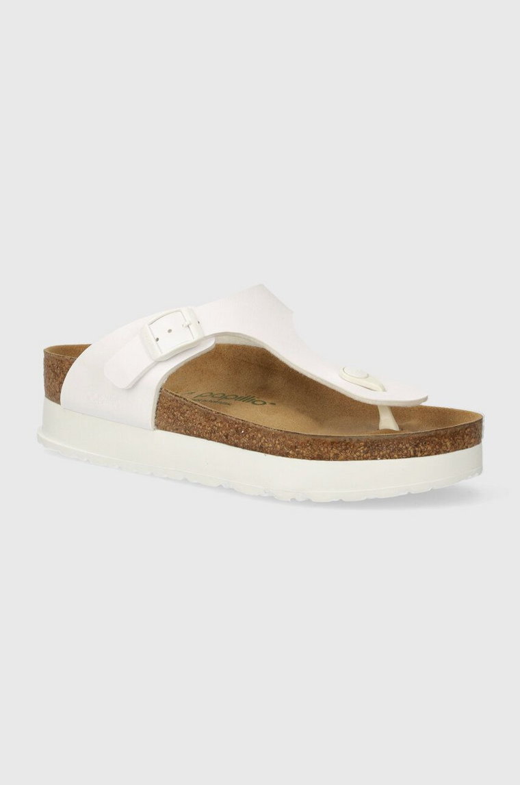 Birkenstock japonki BIRKENSTOCK X PAPILLIO Gizeh Platform Flex damskie kolor biały na platformie 1027396