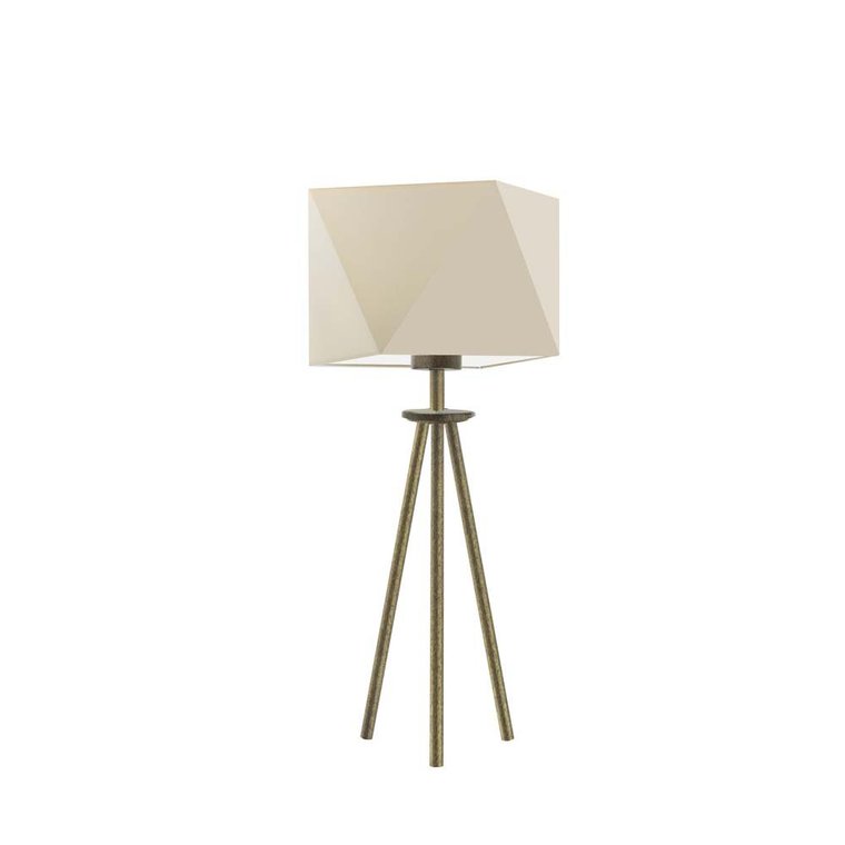 Lampka nocna LYSNE Soveto, 60 W, E27, ecru/złota, 50x23 cm