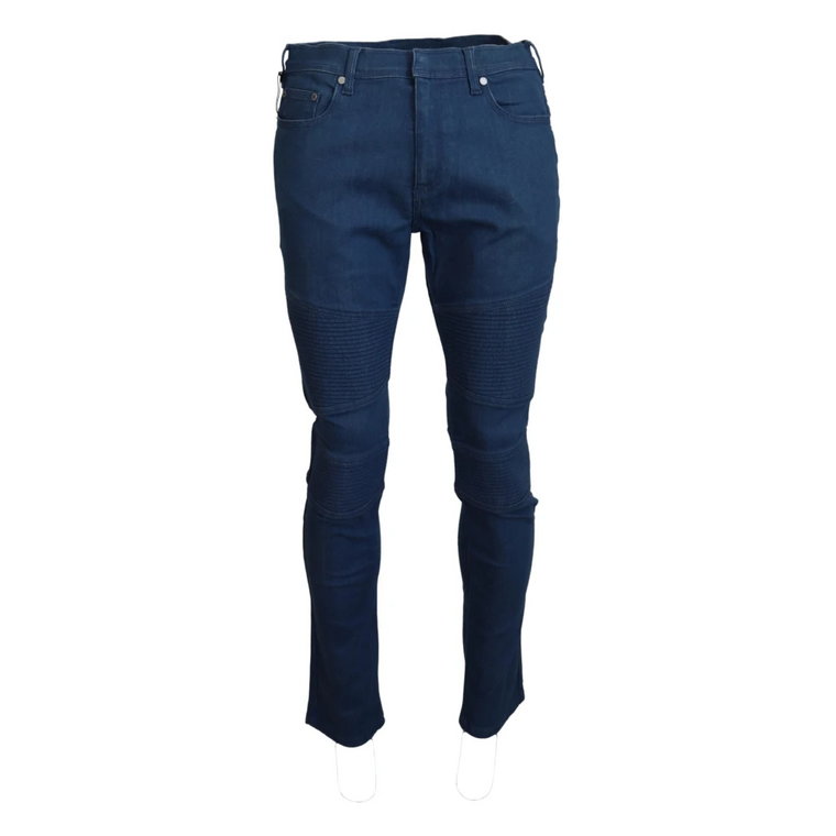 Niebieskie Zwężane Spodnie Dżinsowe z Bawełny Neil Barrett