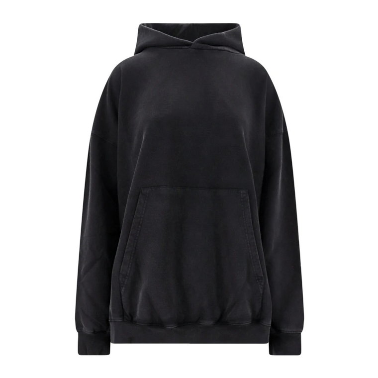 Czarny Oversize Sweter z Bawełny Aw23 Balenciaga