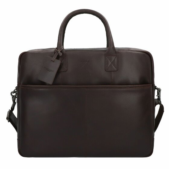 Burkely Vintage Max Briefcase Leather 44 cm Komora na laptopa brown