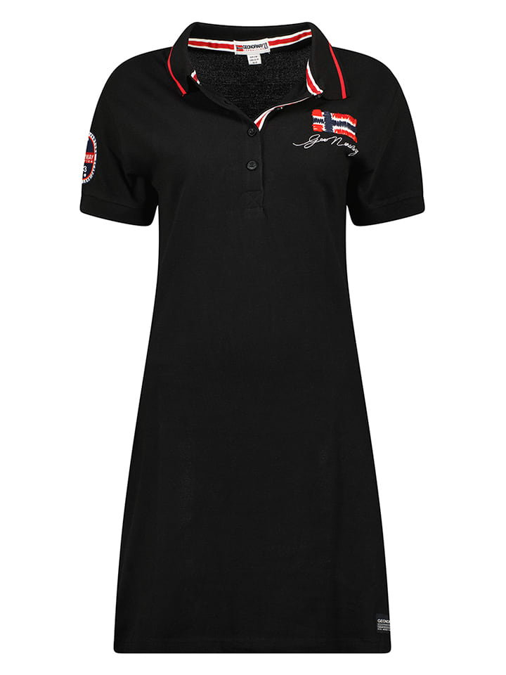 Geographical Norway Sukienka polo w kolorze czarnym