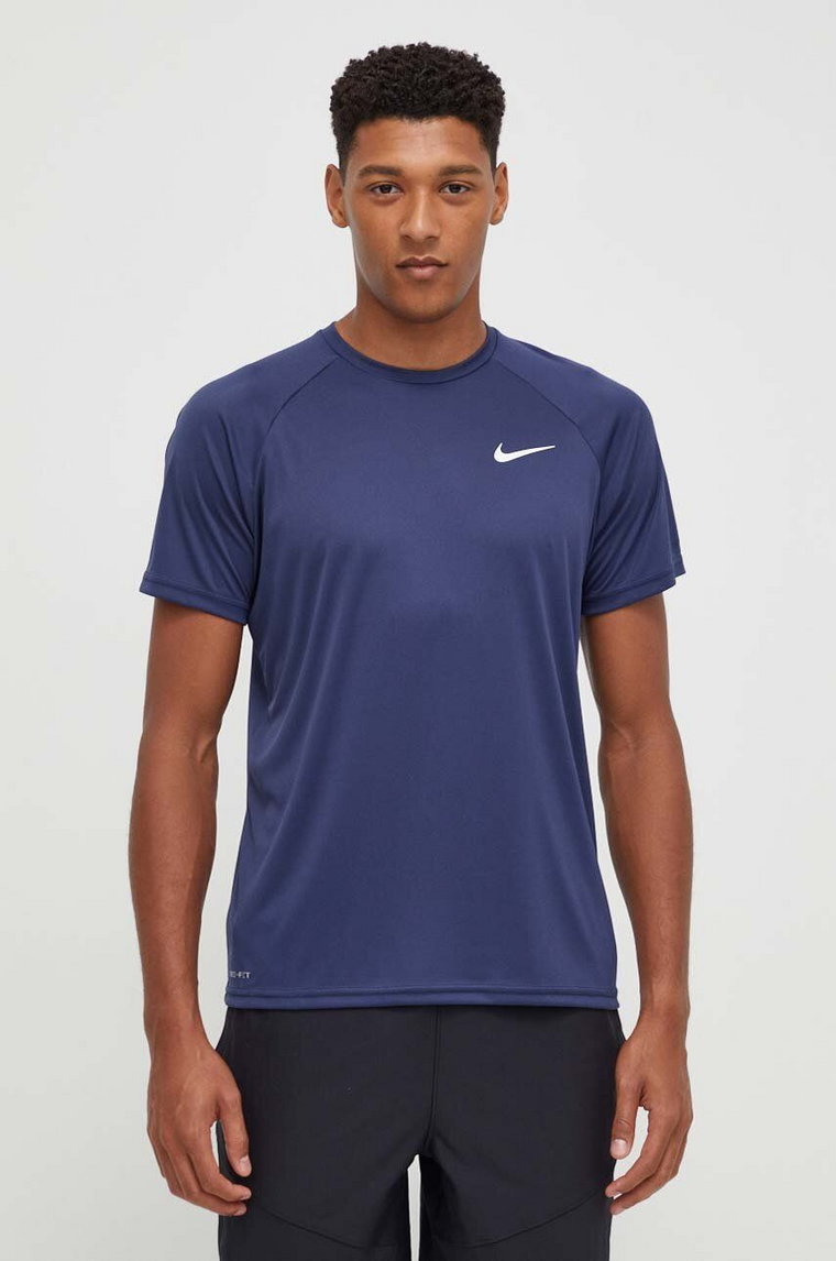 Nike t-shirt treningowy kolor granatowy gładki