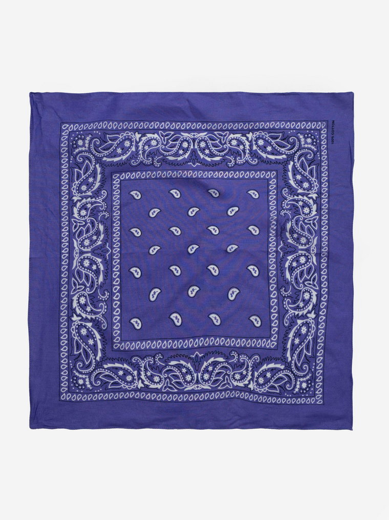 Bandana Royal Blue Frame Pattern Fioletowa