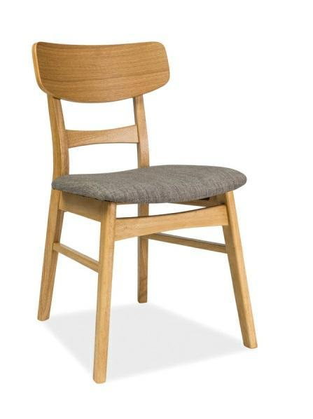 Krzesło Fiona - dąb/szary