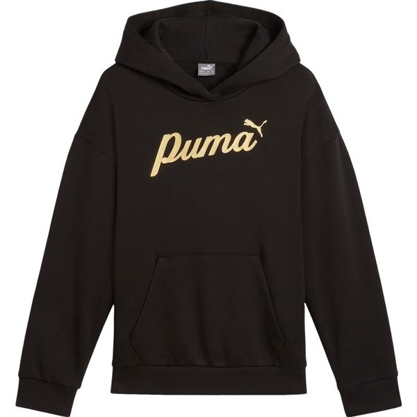 Bluza juniorska Ess+ Script Metallic Hoodie Jr Puma