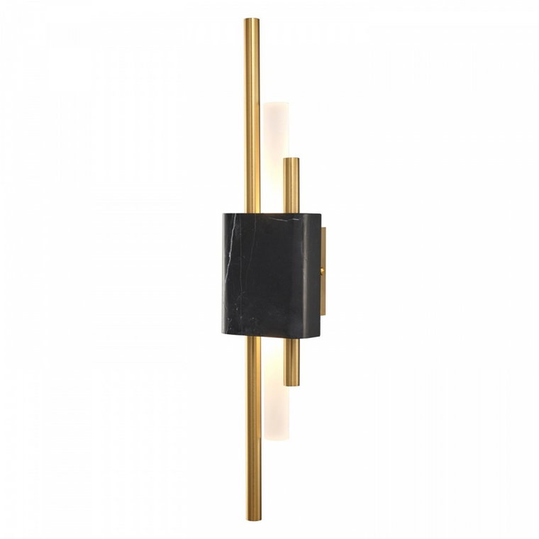 Lampa ścienna ellie led marmurowa czarno złota 50 cm kod: ST-7007W-BLACK