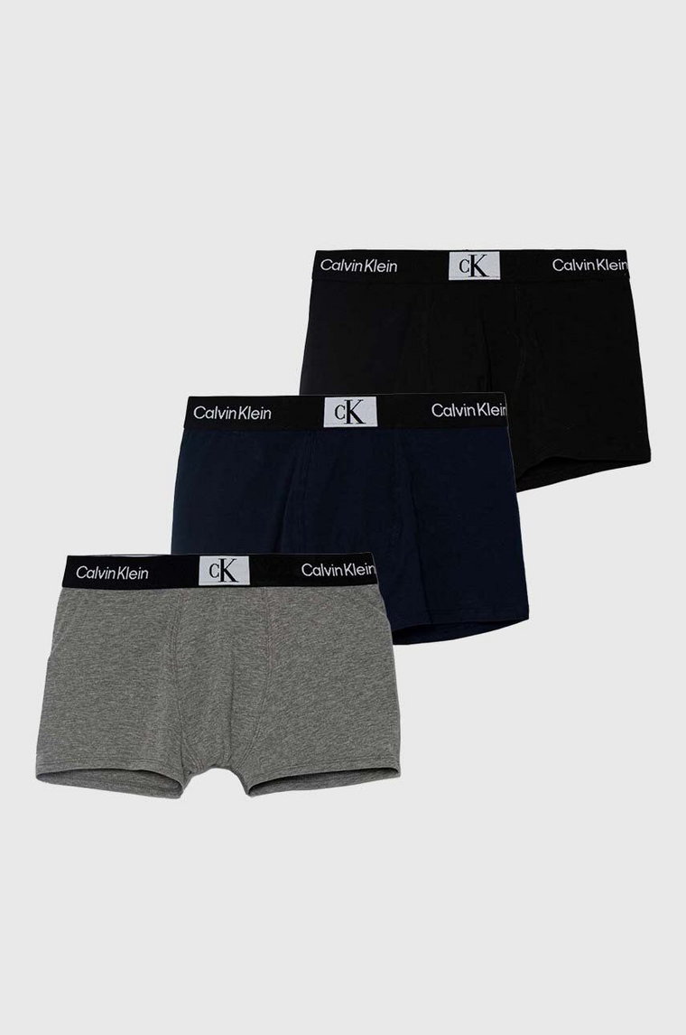 Calvin Klein Underwear bokserki dziecięce 3-pack kolor szary