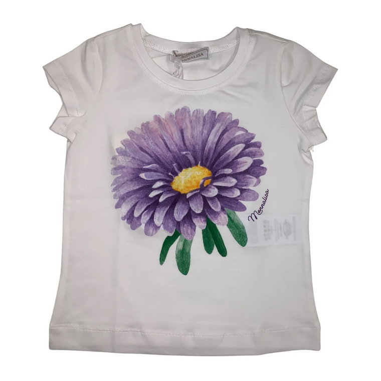 T-shirt jasny kwiat Monnalisa