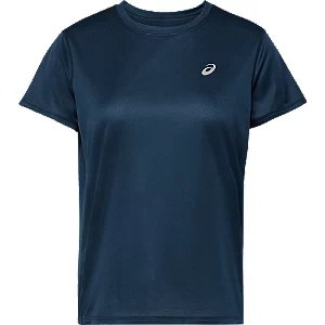 Granatowy tshirt asics - Damskie - Kolor: Granatowe - Rozmiar: S