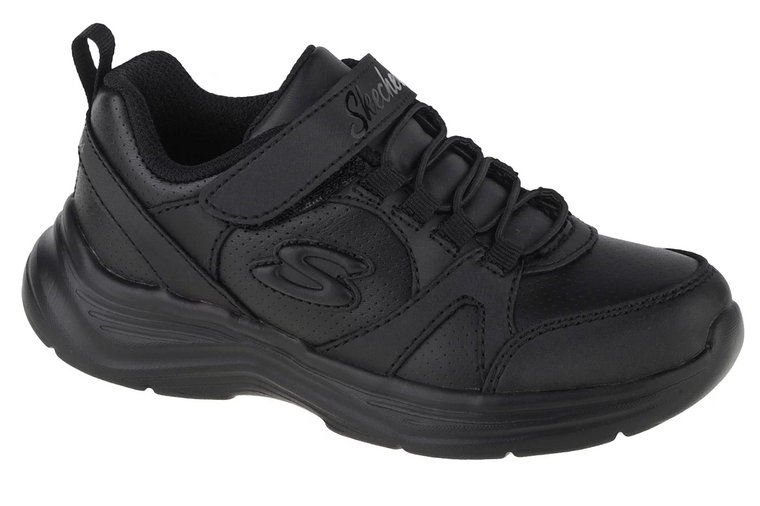 Skechers Glimmer Kicks - School Struts 81445L-BBK, Dla dziewczynki, Czarne, buty sneakers, skóra syntetyczna, rozmiar: 29