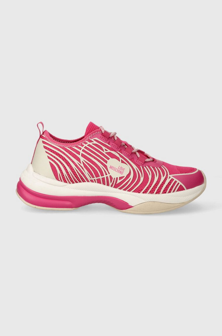 Love Moschino sneakersy kolor różowy JA15315G1IIZX60A