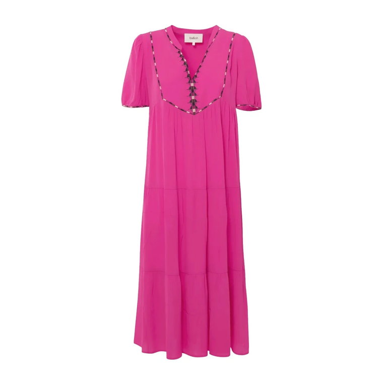 Różowa Sukienka Maxi Tisolde Ba&Sh