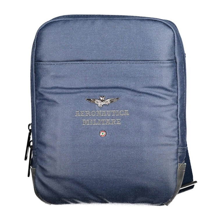 Blue Cotton Shoulder Bag Aeronautica Militare