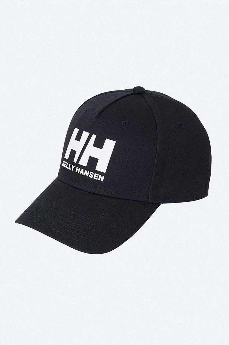 Helly Hansen czapka z daszkiem kolor granatowy z nadrukiem 67434