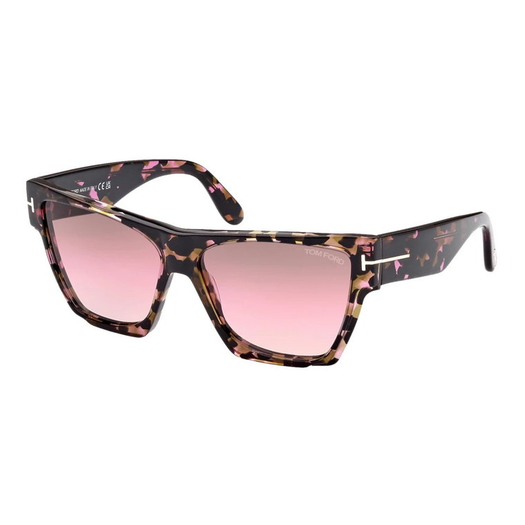Tortoise Brown Pink Shaded Okulary przeciwsłoneczne Tom Ford