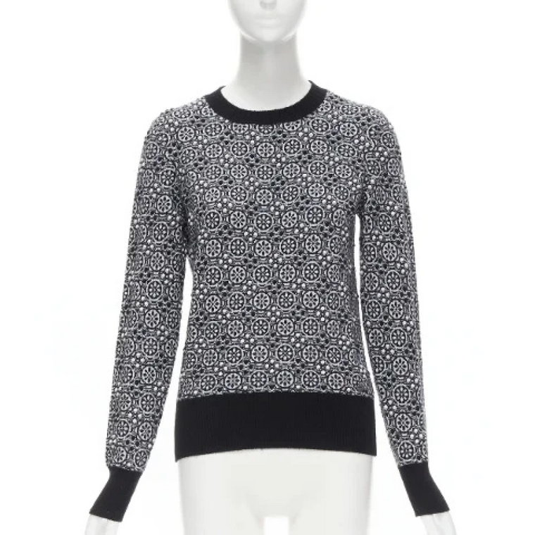 Chanel Geometria 3D Dżakardowy Sweter z Kaszmiru Chanel Vintage