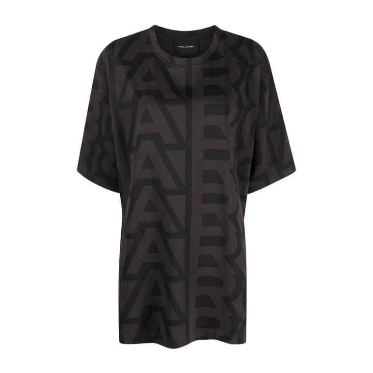 Czarna Monogram Baby Tee Marc Jacobs