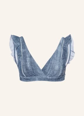 Beachlife Góra Od Bikini Bralette Denim blau