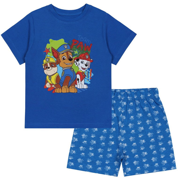 Psi Patrol Chłopięca piżama z krótkim rękawem, niebieska piżama na lato 8 lat 128 cm