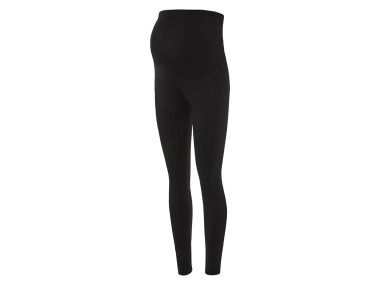 esmara Legginsy ciążowe damskie z bawełną organiczną (XS(32/34), Czarny)