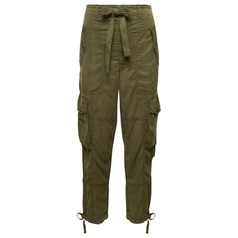 Zielone spodnie cargo z regulowanym dopasowaniem Polo Ralph Lauren