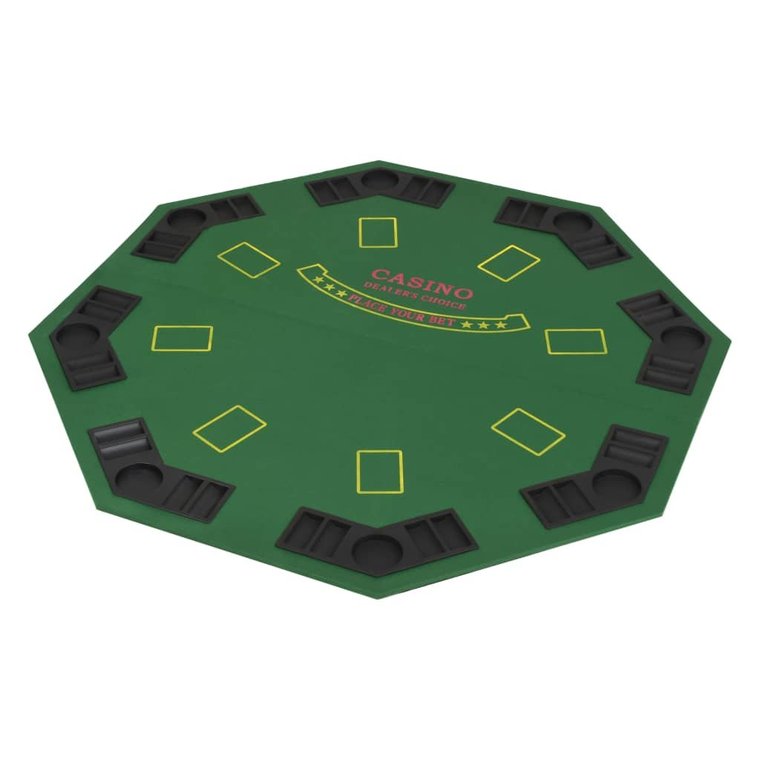 Poker Table Top - 120x120cm, Green-Black