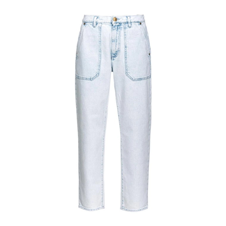 Moonwash Straight Leg Denim Jeans Pinko