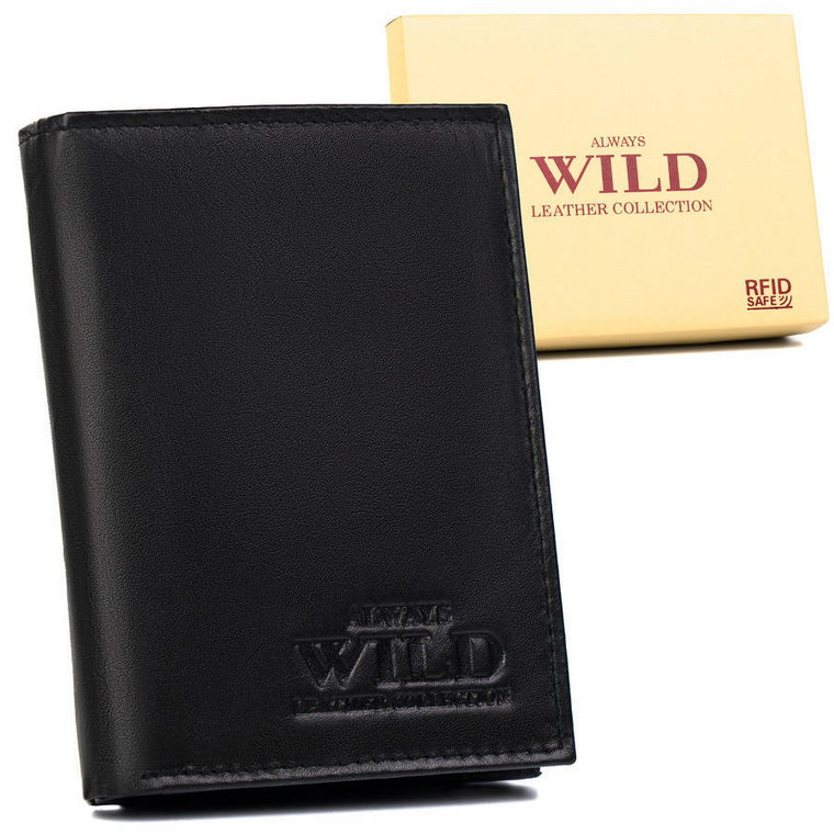 Skórzany portfel męski z zabezpieczeniem antykradzieżowym  Always Wild