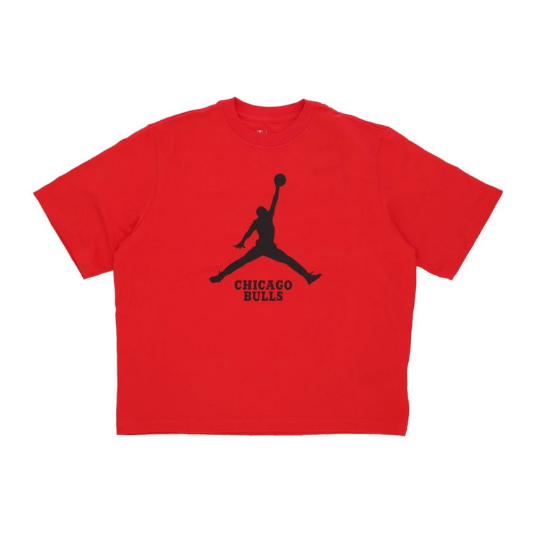 Czerwona NBA Essential Boxy Tee Jordan