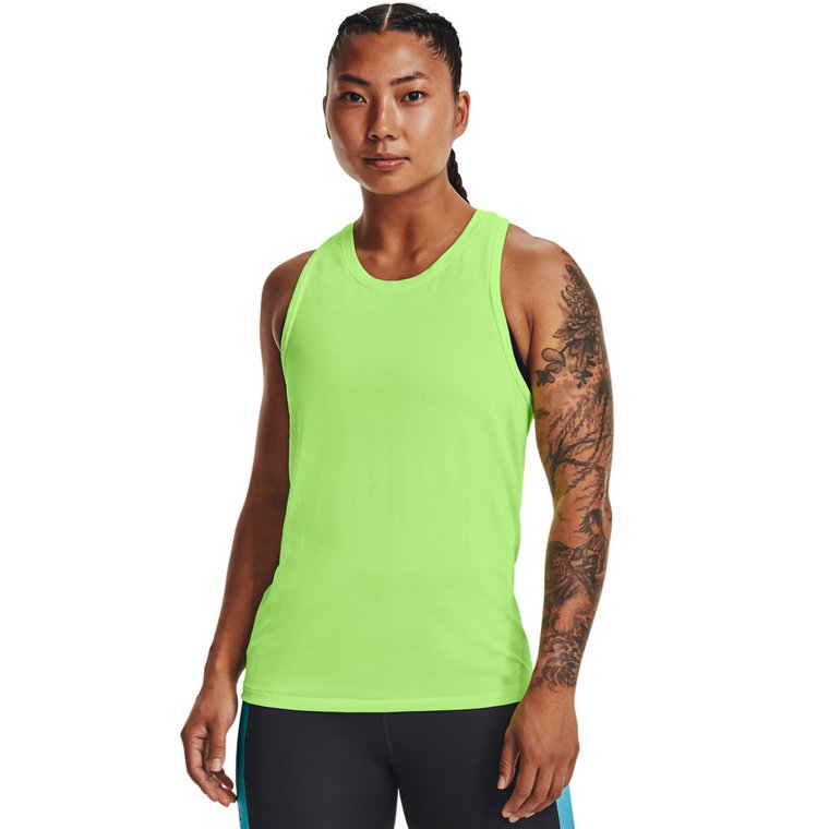 Damski top do biegania UNDER ARMOUR UA Seamless Run Tank - limonkowy