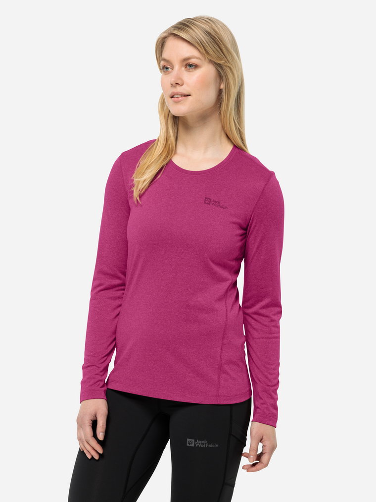 Longsleeve sportowy damski Jack Wolfskin Sky Thermal L/S W 1808961-2318 M Fioletowy (4064993858976). Bluzy sportowe damskie